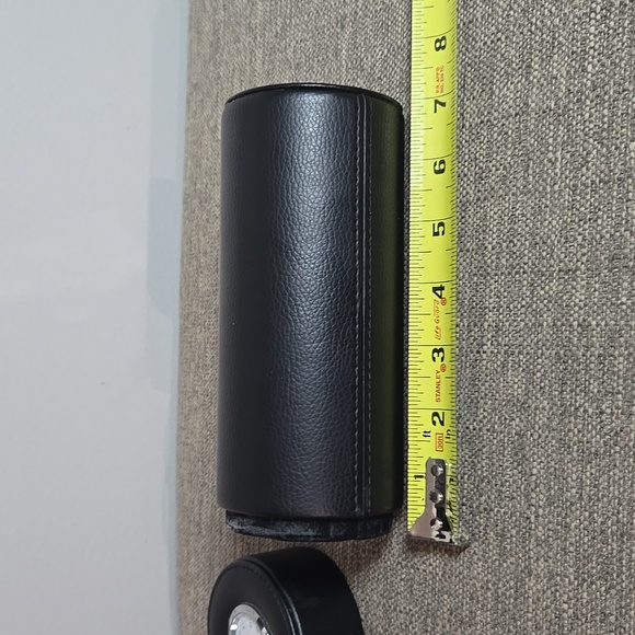 Cigar Humidor Amancy Black Faux Leather with Hygrometer on Lid - Picture 10 of 12